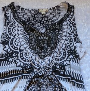 World unity woman white black silky feel dress